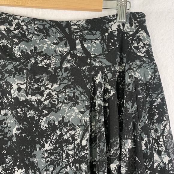 Womens Abstract Floral Mesh Midi Skirt Dark Romantic Fairy Grunge Office Church - Picture 2 of 13